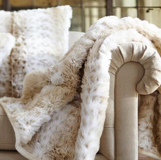 Faux Fur Throw Light Fox