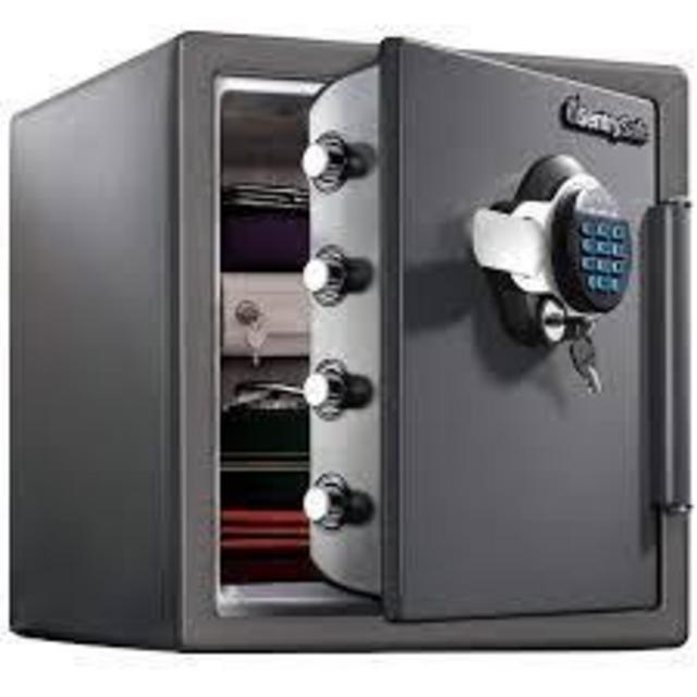 SentrySafe SFW123GDC Fireproof Safe and Waterproof Safe with Digital Keypad 1.23 Cubic Feet, Gun Metal Grey