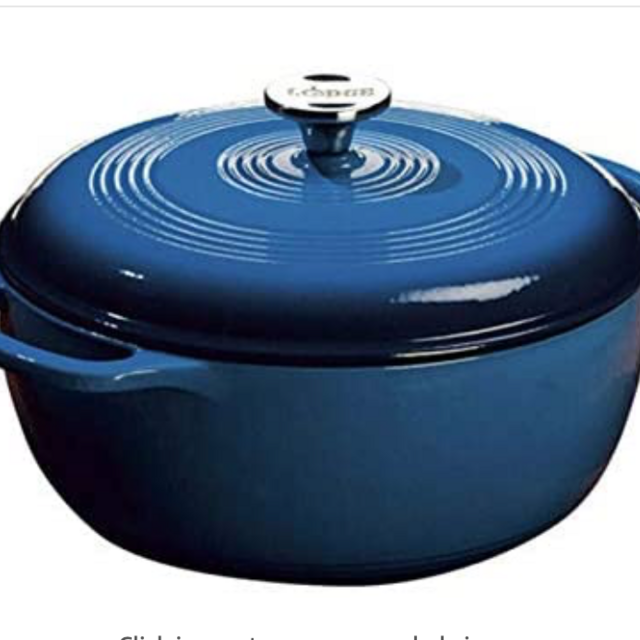 Lodge Enameled Cast Iron Dutch Oven, Blue, 6-Quart