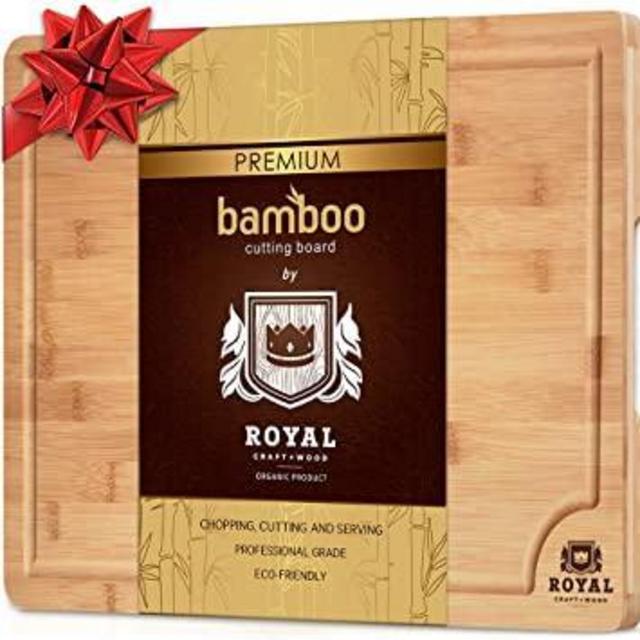XL Bamboo Cutting Board 18x12 inches