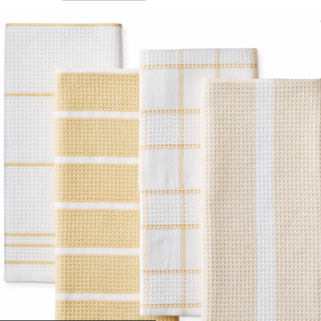 Super Absorbent Waffle Weave Multi-Pack Towels, Lemon Yellow