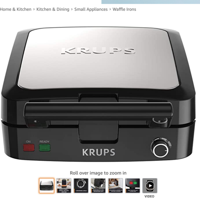 KRUPS Belgian Waffle Maker