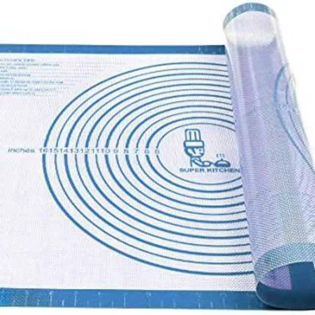 Nonstick Silicone Pastry Mat Extra (20×28, Blue)