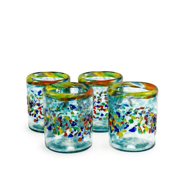 Aqua del Sol Recycled Tumbler Glass - Set of 4