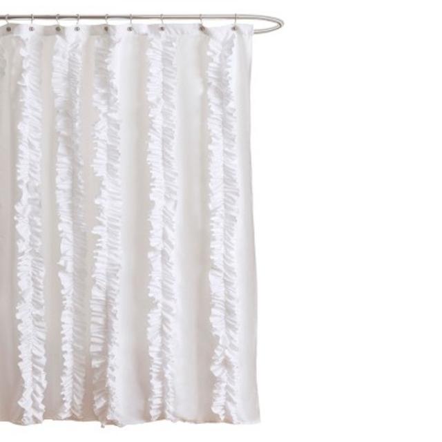 Lush Décor Belle Vertical Texture Shower Curtain product details page