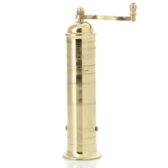 Jansen Home European Brass Pepper Mill, 8"
