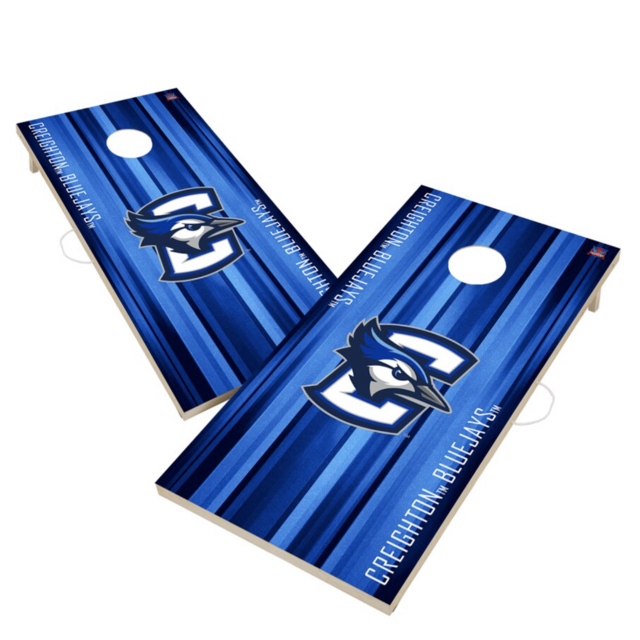 Creighton Bluejays 2' x 4' Solid Wood Rush Design Cornhole Board Set