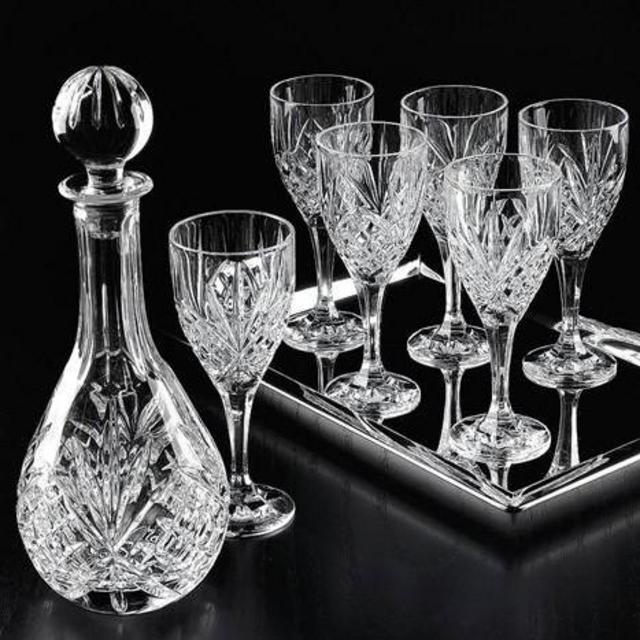 Godinger Dublin Diamond-Cut Crystal 8-Piece Wine Set