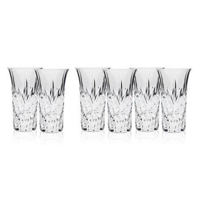Godinger Dublin Handcrafted Crystal Vodka Shooters, Set of 6