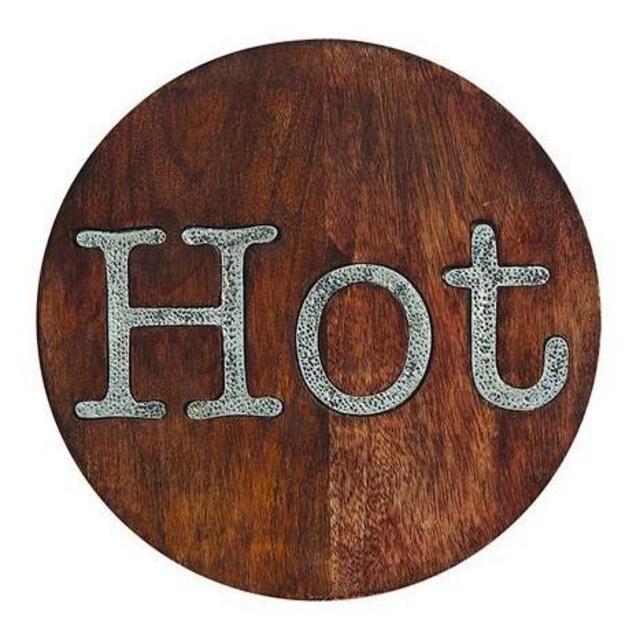 Mud Pie Circa Collection Hot Mango Wood Trivet