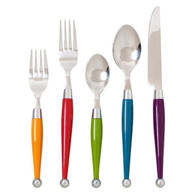 Casbah 20 Piece Flatware Set - Assorted Colors