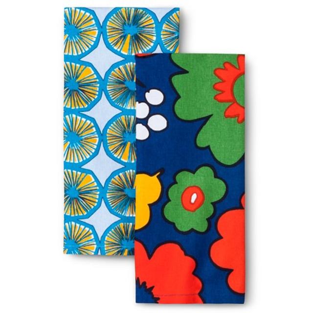 Marimekko for Target Kitchen Towels 2ct - Kukkatori & Appelsiini Print - Primary
