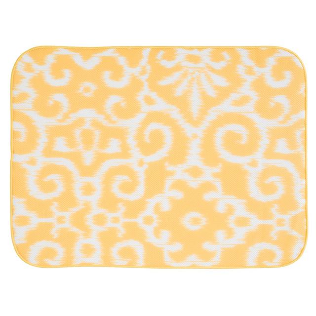 InterDesign iDry Kitchen Mat, 24-Inch by 18-Inch, Yellow/White