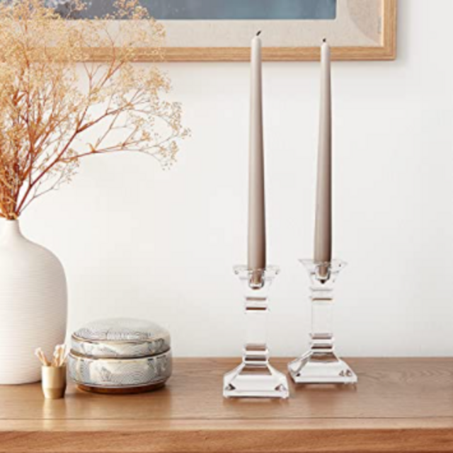 Marquis By Waterford Treviso Collection 6" Candle Sticks, 6", Clear Crystalline