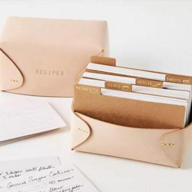 Clover Leather Recipe Box