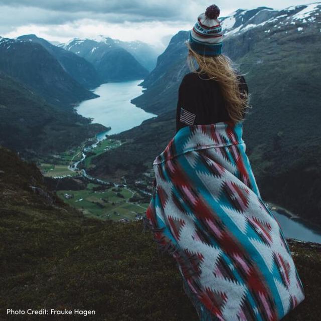 Sackcloth & Ashes Tribal Turquoise Blanket
