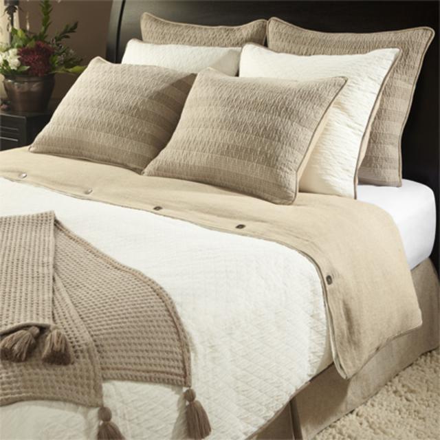 Pascal King Duvet Cover In Cream And Natural