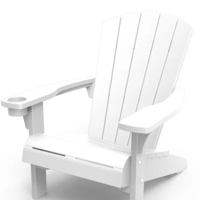 Juarez Plastic Lightweight Adirondack Chair (White)