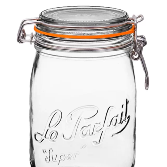 Le Parfait French Glass 4 Piece Storage Jar Set
