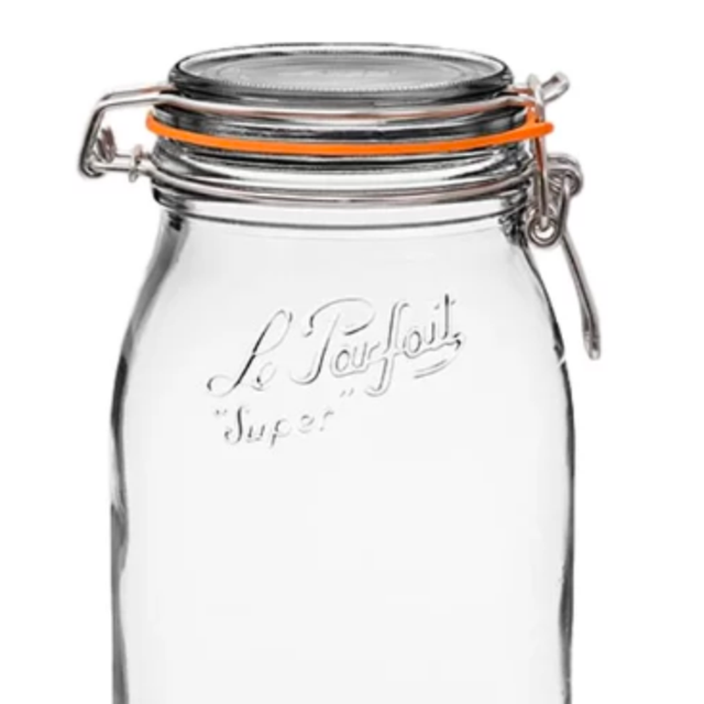 Super Jar Rounded French Glass 3-Piece Storage Jar Set