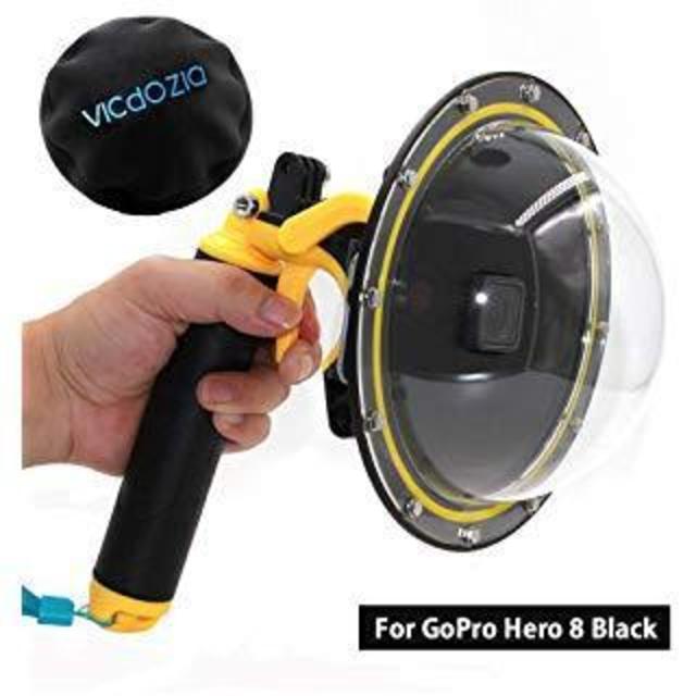 TELESIN Gopro Dome Port for GoPro Hero8 Black, Underwater 6 inches GoPro Diving Dome Port with Waterproof Cover Case + Floating Bobber Handle + Trigger for GoPro Hero 8 Black