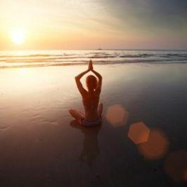Yoga on the Beach - for Fraser! :)