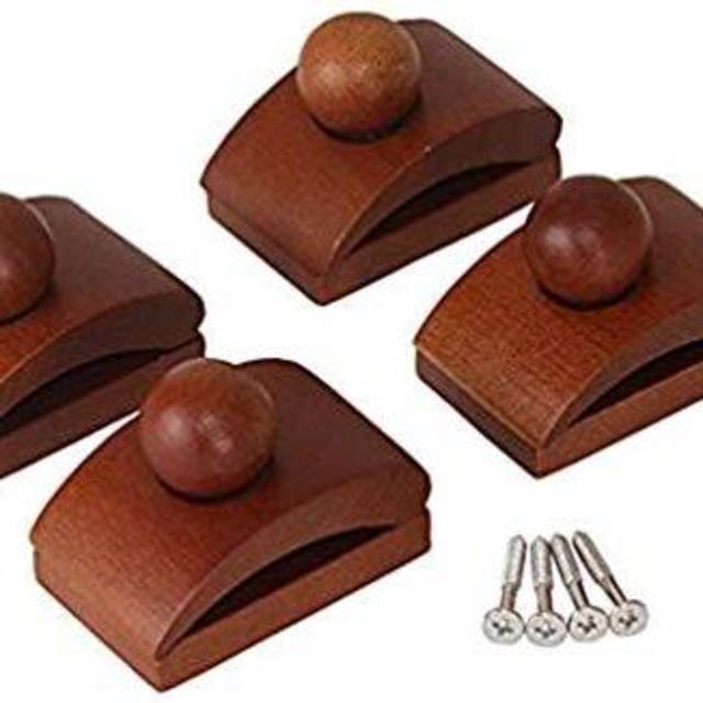 Classy Clamps Wooden Quilt Hangers – 4 Small Clips (Dark) and Screws for Wall Hangings. Hang up and Display Quilts, Tapestries, Rugs, Fiber Art, and More!