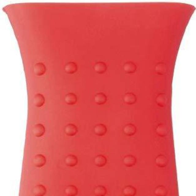 AmazonBasics Silicone Hot Skillet Handle Cover Holder, Red