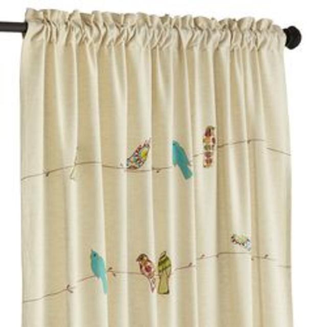Applique Birds on a Wire Curtain