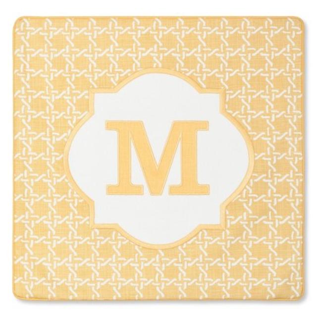 Threshold™ Monogram Pillow Cover - Yellow "M"