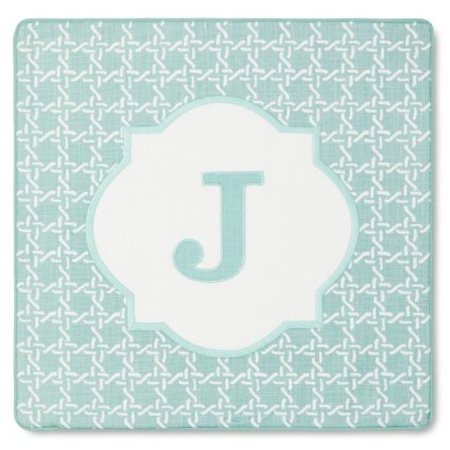 Threshold™ Monogram Pillow Cover - Blue "J"