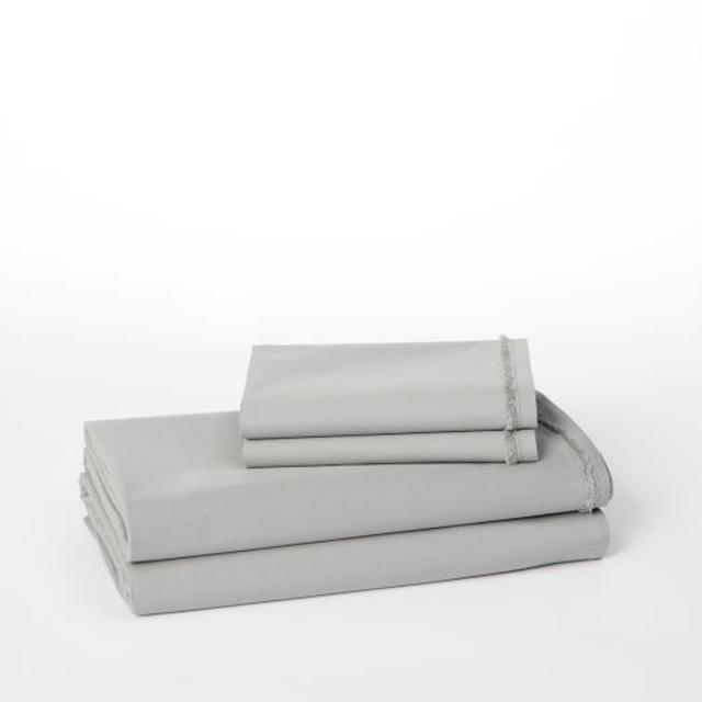 Organic Cotton Frayed-Edge Sheet Set