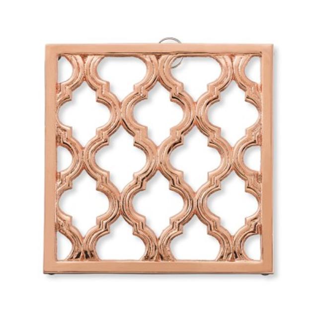 Copper-Plated Trellis Trivet