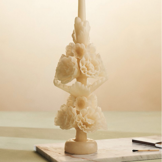 Oaxacan Floral Taper Candle, Large