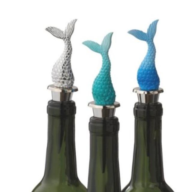 Mermaid Tail Bottle Stopper (3 asstd)