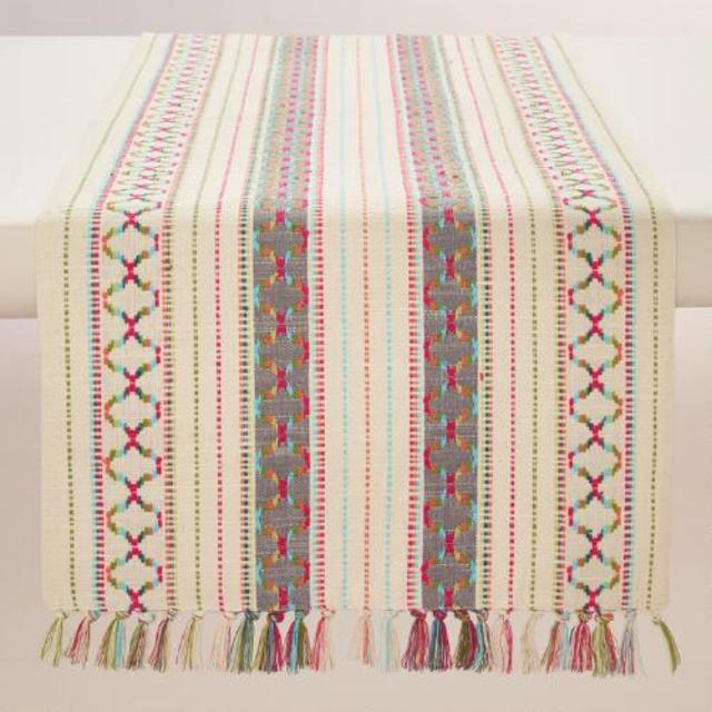 Woven Stripe Cassia Table Runner