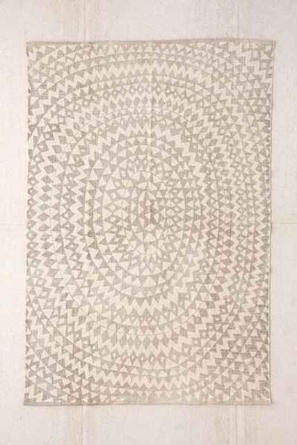 Sibo Stamp Printed Rug 3x5 Grey