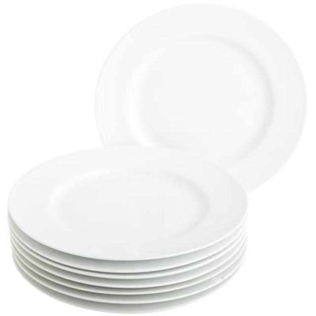 Luminous Porcelain 8-piece Dinner Plate Set