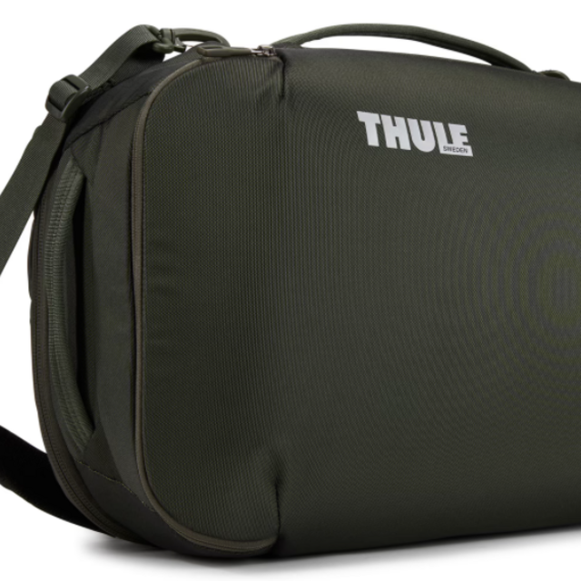 Thule Subterra convertible carry on luggage dark forest green
