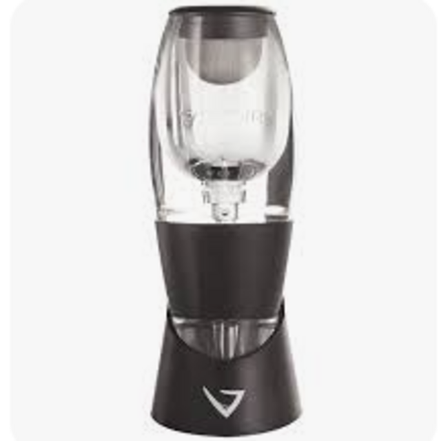 Vinturi V1010 Red Wine Aerator With No-Drip Stand, Black
