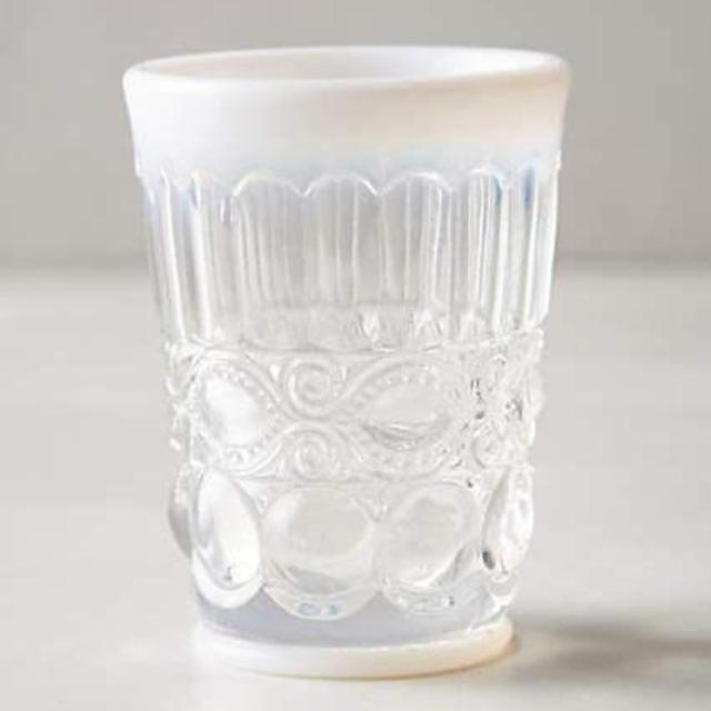 Opalescent Tumbler - White