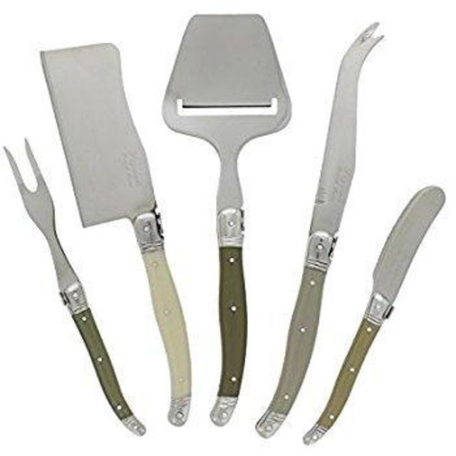 French Home LG035 5 Piece Cheese Knife Set, Mist