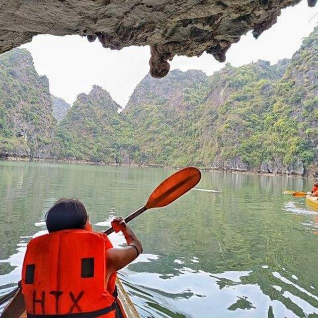 Kayaking in Halong Bay