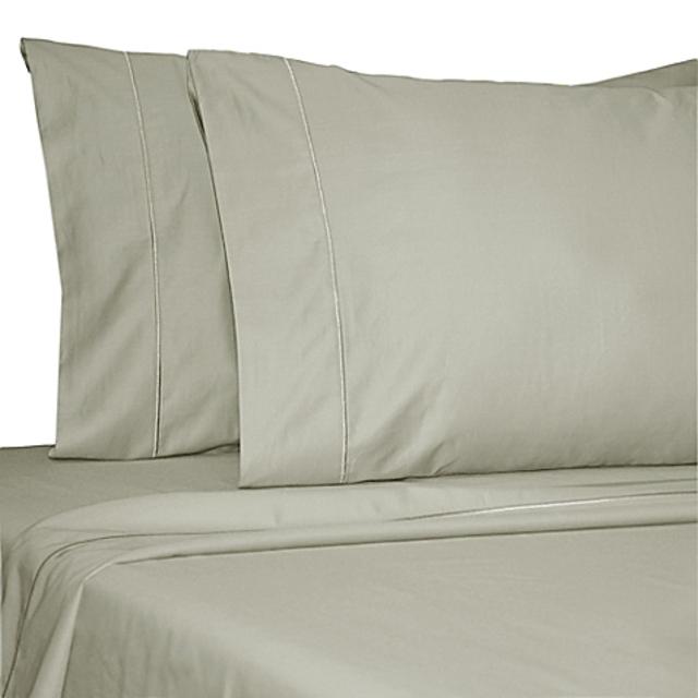 Damask Solid 500-Thread-Count King Sheet Set in Silver