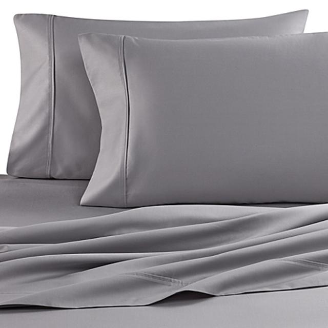 Brookstone® BioSense™ 500 Thread Count King Deep Pocket Sheet Set in Silver