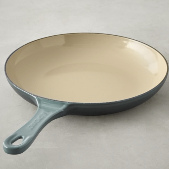 Le Creuset Enameled Cast Iron Shallow Fry Pan - Color: OCEAN