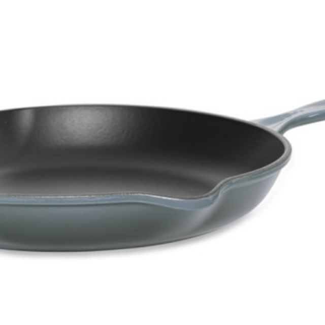 Le Creuset Signature Enameled Cast Iron Skillet Fry Pan - Size: 12", Color: OCEAN