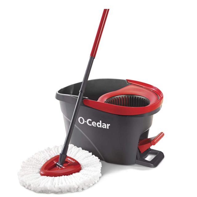 O-Cedar EasyWring Microfiber Spin Mop, Bucket Floor Cleaning System
