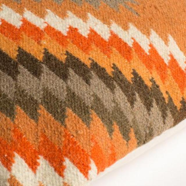 Orange Montesilvano Wool Throw Pillow