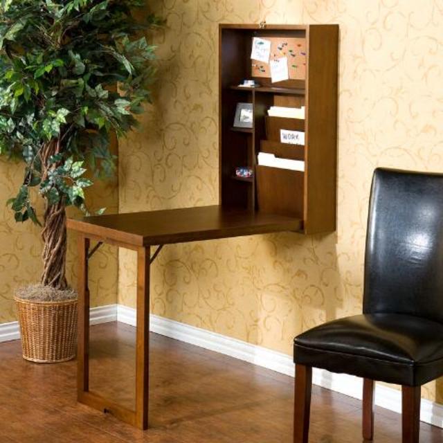 Walnut Alden Foldout Convertible Desk